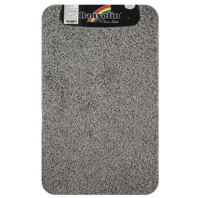 САНАКС 10308 Коврик в ванную SHAGGY ECO одинарный, СЕРЫЙ, 50х 80 см, 100% полиэстер, ворс 20 мм