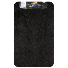 САНАКС 10309 Коврик в ванную SHAGGY ECO одинарный, ЧЁРНЫЙ, 50х 80 см, 100% полиэстер, ворс 20 мм