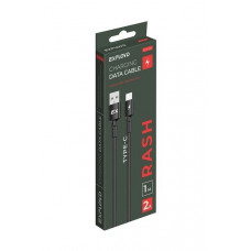 EXPLOYD EX-K-1152 Дата-кабель/USB - TYPE-C/круглый/чёрный/1М/2A/Rash