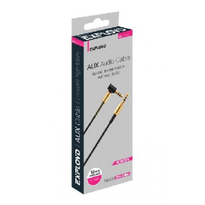 EXPLOYD EX-K-643 AUX Jack 3,5mm (M) - Jack 3,5mm (M) круглый силикон боковой 1M чёрный SONDER