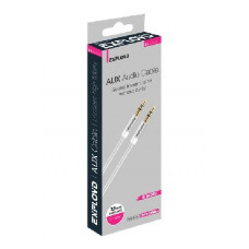 EXPLOYD EX-K-642 AUX Jack 3,5mm (M) - Jack 3,5mm (M) круглый нейлон 1M серебро SONDER