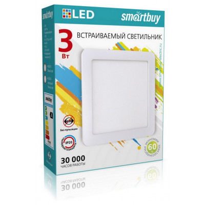 SMARTBUY (SBL-DLSq-3-65K) 3w/6500K