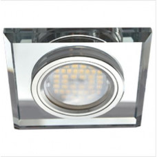 ECOLA FC1651EFF MR16 DL1651 GU5.3 GLASS Стекло Квадрат скошенный край Хром / Хром 25X90X90 (кD74)