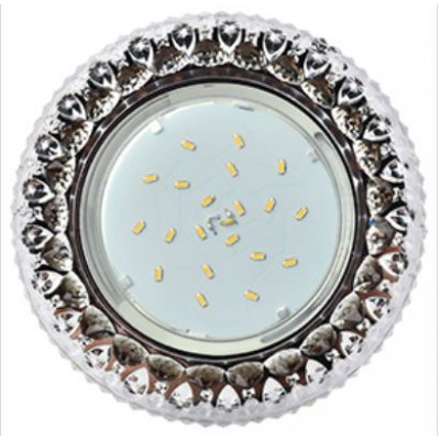 ECOLA FK53CCEFB GX53 H4 LD7009 Светильник встр. искристый с подсветкой 