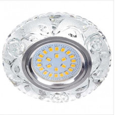 ECOLA FT16CREFB MR16 LD7071 GU5.3 Светильник встр. искристый с подсветкой 