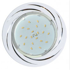 ECOLA FW5386ECB GX53 H4 DL5386 светильник встраив. без рефл. Вихрь Белый/Алюм 20X110 (к+)