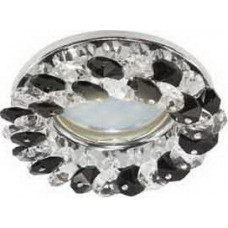 ECOLA MR16 FB1618EFY CD4141 GU5.3 Светильник встр. круглый с хрусталиками 50x90
