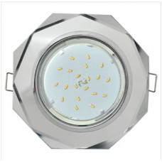 ECOLA FM538AECH GX53 H4 5312 GLASS Стекло 8-угольник с прямыми гранями хром - хром (зеркальный) 38X133 (к+)