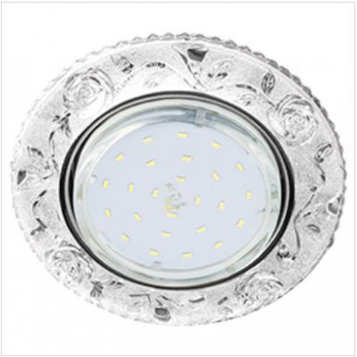 ECOLA FT53CREFB GX53 H4 LD7071 Светильник встр. искристый с подсветкой 