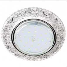 ECOLA FT53CBEFB GX53 H4 LD7040 Светильник встр. искристый с подсветкой 