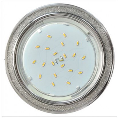 ECOLA FS53GRECB GX53 H4 DL3901 светильник встраив. без рефл. Круг под стеклом Серебряный блеск / хром 106х38 (к+)