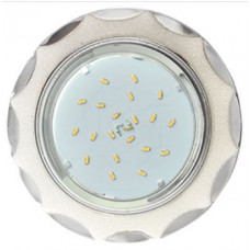ECOLA FW53STECB GX53 H4 DL3902 светильник встраив. без рефл. Звезда под стеклом Белый блеск / хром 106х38 (к+)
