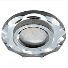 ECOLA FC1653EFF MR16 DL1653 GU5.3 GLASS Стекло Круг с вогнутыми гранями Хром / Хром 25X90 (кD74)