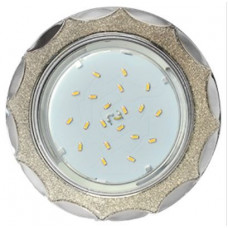 ECOLA FS53STECB GX53 H4 DL3902 светильник встраив. без рефл. Звезда под стеклом Серебряный блеск / хром 106х38 (к+)