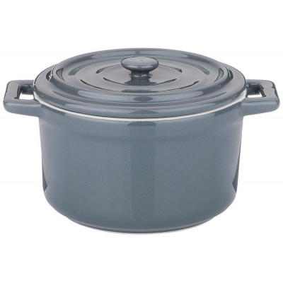 AGNESS 189-305 с крышкой 15,4*11,9*8,1см 460мл серая