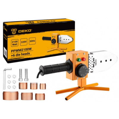 DEKO PPWM2100W в металлическом кейсе, 6 насадок (20-63 мм) 063-4249