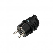 REXANT (111-003) Вилка угловая , с/з, 16 А, IP44 каучук