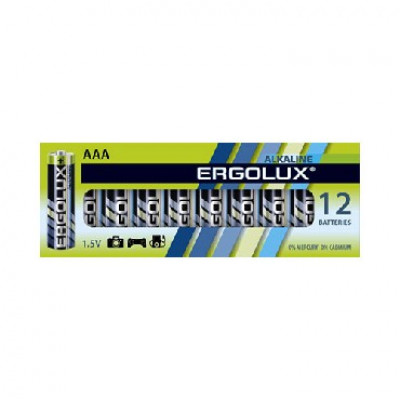 ERGOLUX (11745) LR03 Alkaline BP-12 (LR03 BP-12, батарейка,1.5В)