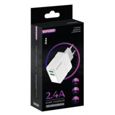 EXPLOYD EX-Z-1431 СЗУ 2.4A 2хUSB белый