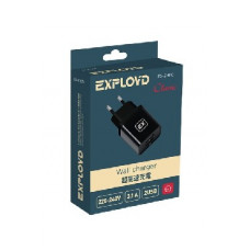 EXPLOYD EX-Z-610 Сетевое ЗУ 2.1А+1А 2хUSB Classic черный