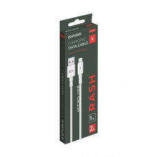 EXPLOYD EX-K-1155 Дата-кабель/USB - microUSB/круглый/нейлон/белый/1М/2A/Rash
