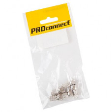 PROCONNECT (05-4005-4-9) РАЗЪЕМ АНТЕННЫЙ НА КАБЕЛЬ, ШТЕКЕР F ДЛЯ КАБЕЛЯ SAT (С РЕЗ УПЛ), (5ШТ.) (ПАКЕТ)