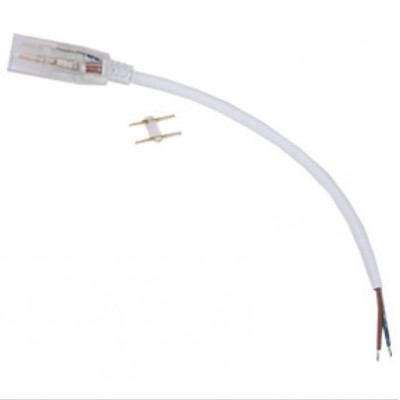ECOLA SCJN14ESB LED STRIP 220V CONNECTOR кабель питания 150мм с муфтой и разъемом IP68 для ленты 14X7