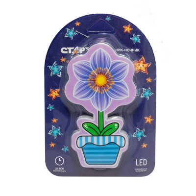 СТАРТ (15930) NL 3LED Цветок синий
