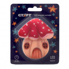 СТАРТ (15764) NL 3LED Гриб-домик красный