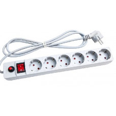VOLSTEN (10652) SP 6x3 (Сетевой фильтр, 6 гн. 3 м., 10А, 2200 Вт.)