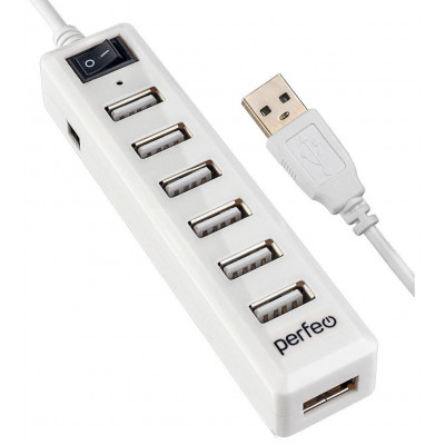 PERFEO (PF_C3226) USB-HUB 7 Port, (PF-H034 White) белый