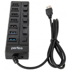 PERFEO (PF_C3228) USB-HUB 7 Port, (PF-H036 Black) чёрный