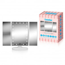CAMELION (14005) M217-DL C01 бел.(Зеркало C LED подсветк.,1X/2X/3X-увелич., дневн.свет, 5Вт,4*LR03 / USB)