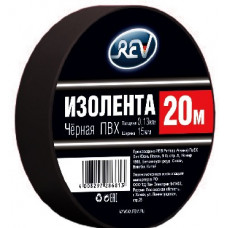 REV 28681 3 Изолента ПВХ 0,13*15мм Черная 20м