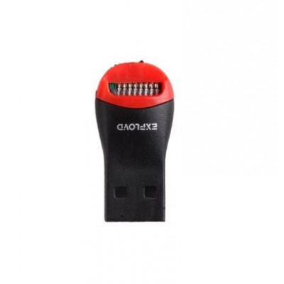 EXPLOYD EX-AD-265 microSD USB 2.0 пластик черный Кардридер