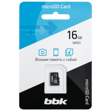 BBK 016GHCU1C10, 16Гб, микро SDHC, UHS-1, класс 10